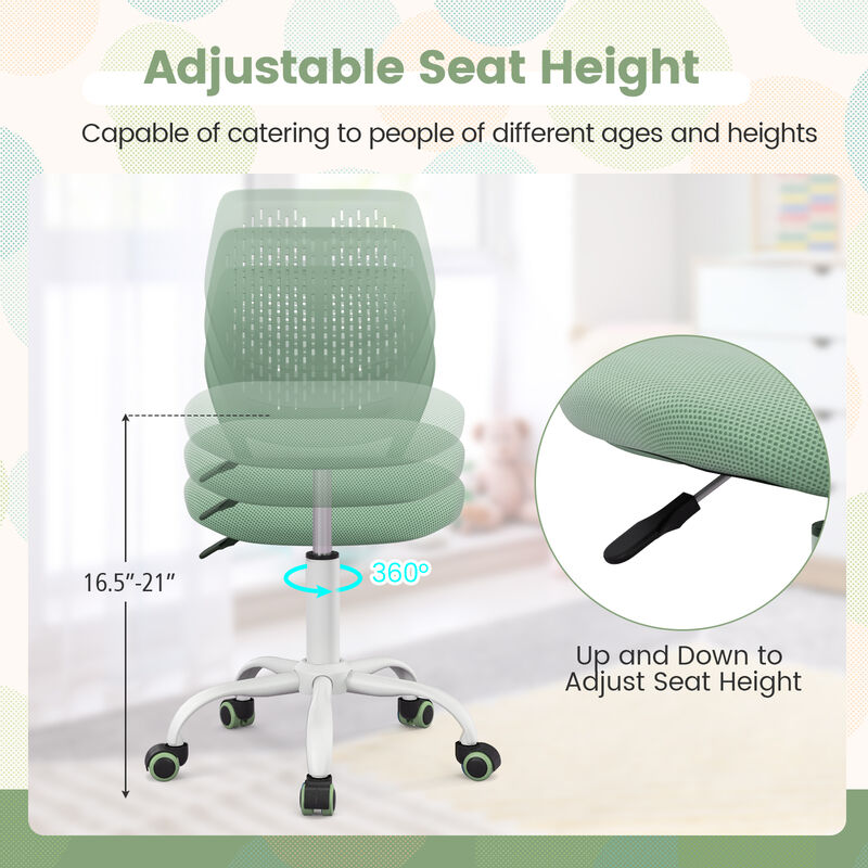 Kids Ergonomic Study Chair with Supportive Backrest and Height Adjustment