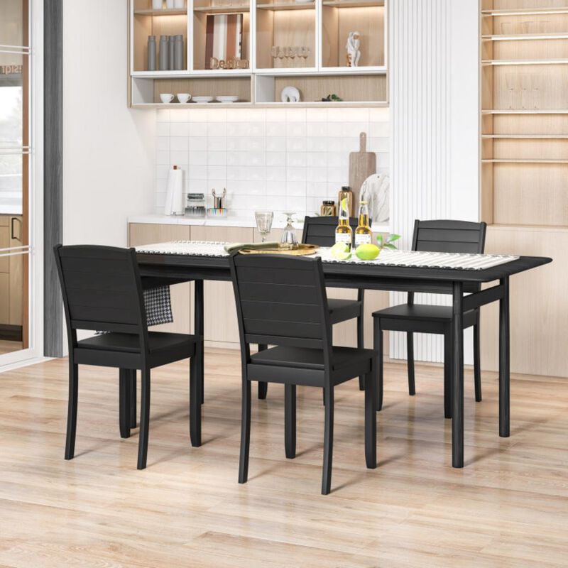 Hivvago Wood Dining Chair Set of 2 Armless Kitchen Chairs with Rubber Wood Legs