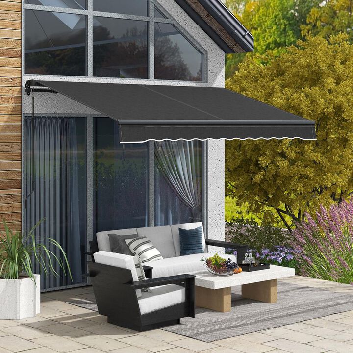 Hivvago Retractable Sunshade Awning for Patio or Balcony