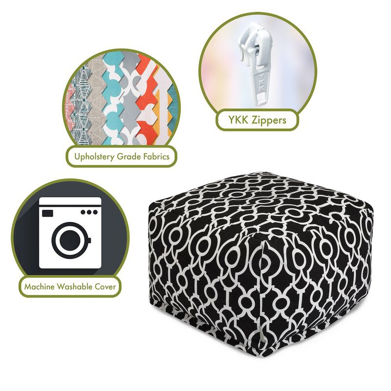 Majestic Home Goods Ottoman Pouf Athens Black