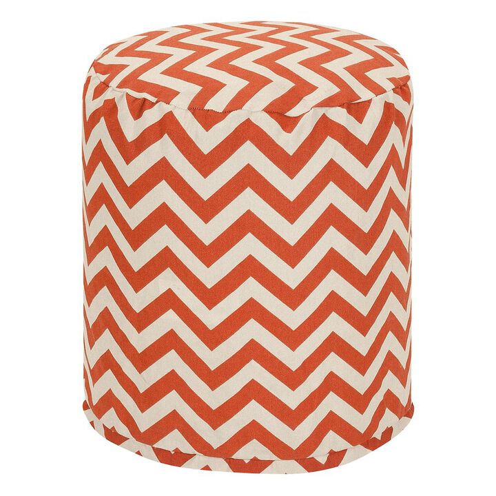 Majestic Home Goods Pouf Chevron Burnt Orange