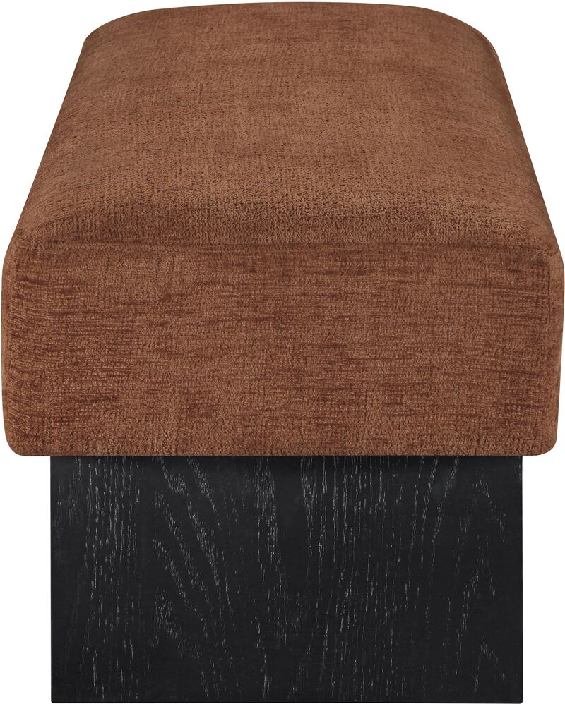 Meridian Furniture Alora Cognac Fabric Bench