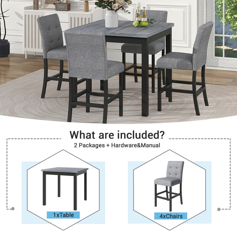 Streamdale 5-Piece Counter Height Dining Set image number 4