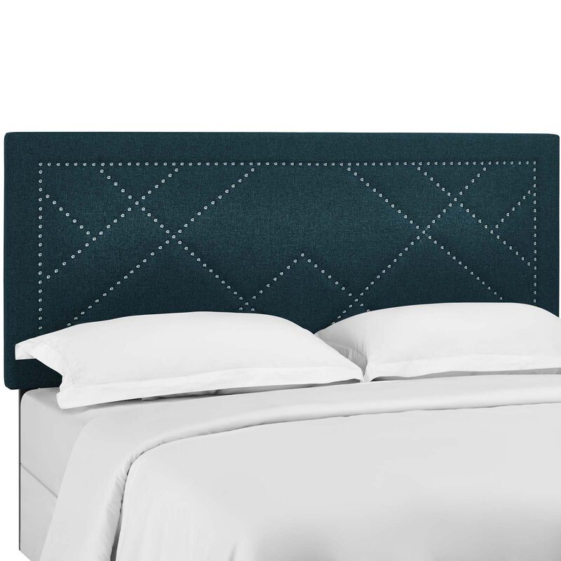 Modway - Reese Nailhead Full / Queen Upholstered Linen Fabric Headboard image number 0