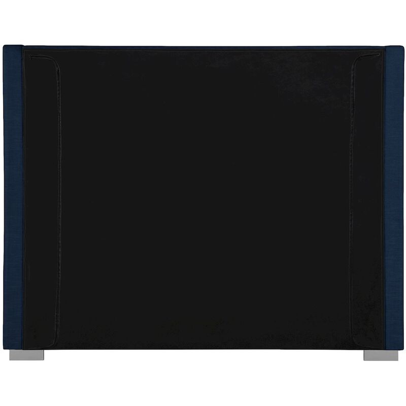 Meridian Furniture Royce Navy Linen Textured Fabric Full Bed