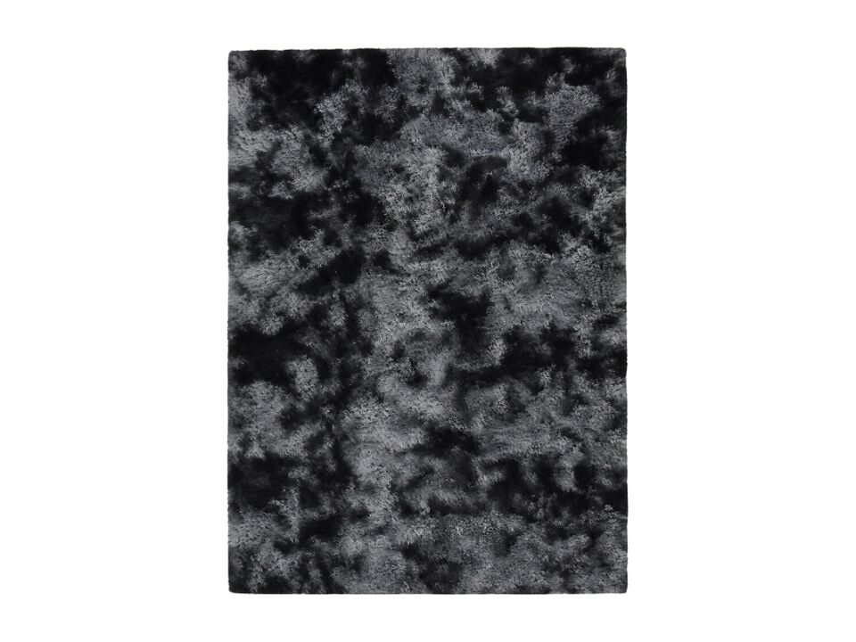 Dark Grey Shag Area Rug 6 by 9 Tie Dyed Soft Fluffy Carpet for Living Room