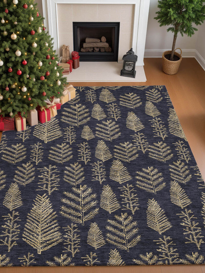 Merry & Bright MY21 Black 8' x 10' Rug