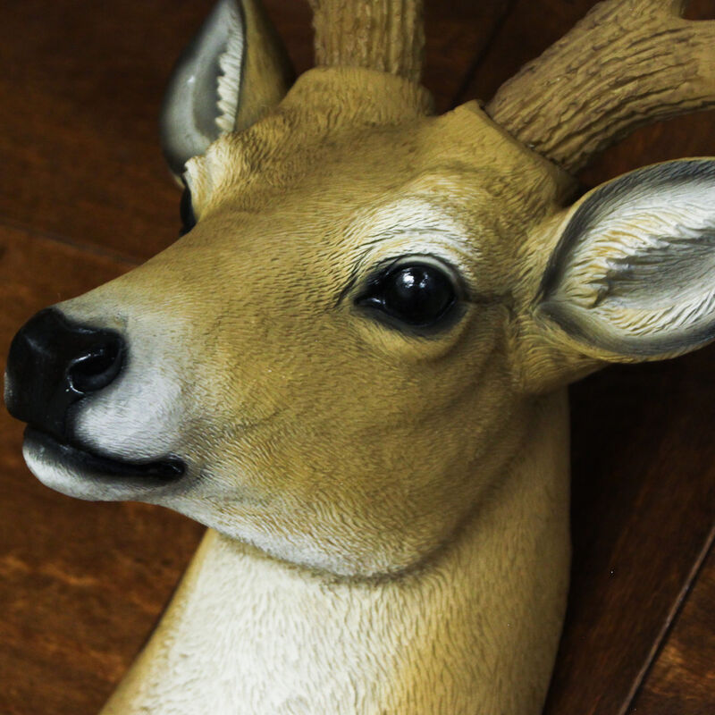 Buck Horns Amazing Antlers Wall Mounted Trophy Deer Head Sculpture image number 7