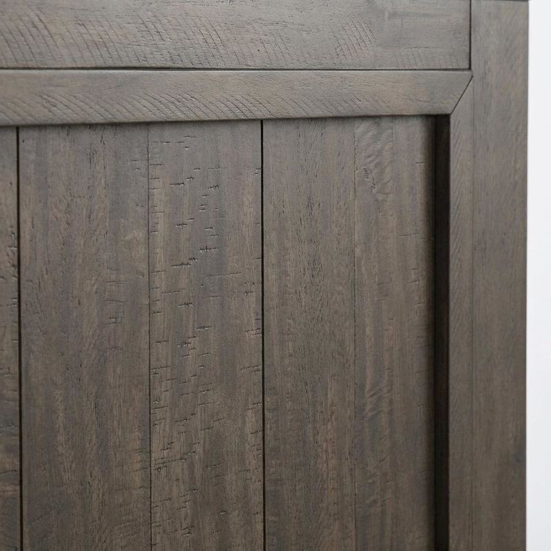 Liberty Furniture Rock Beaten Brown Twin Panel Headboard with Saw Cuts Rustic Solid Wood Design image number 3