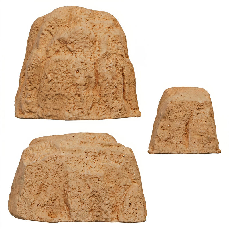 3-Piece Polyresin Faux Landscape Rock Set image number 0