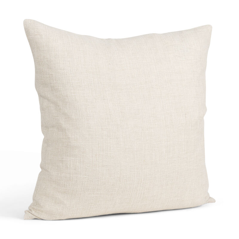 HomeRoots 22" Cream Linen Throw Pillow Cover with Texture image number 2