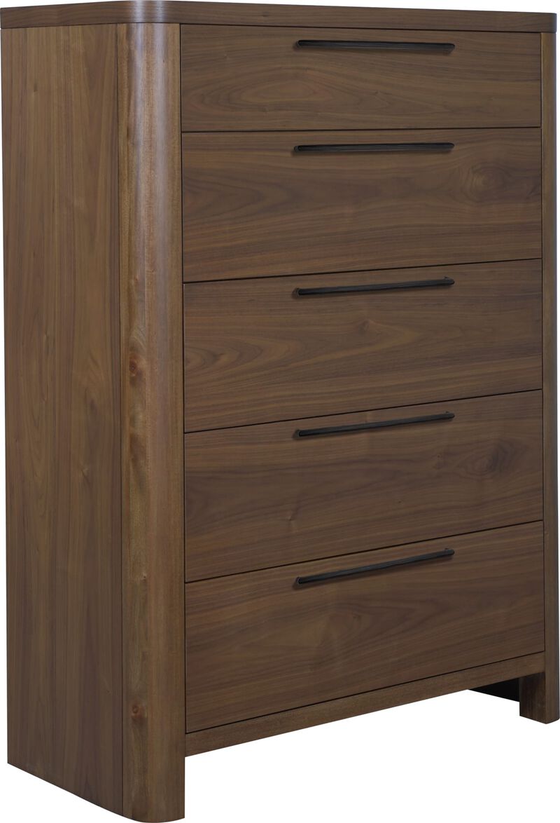 Totes Five Drawer Chest in English Walnut