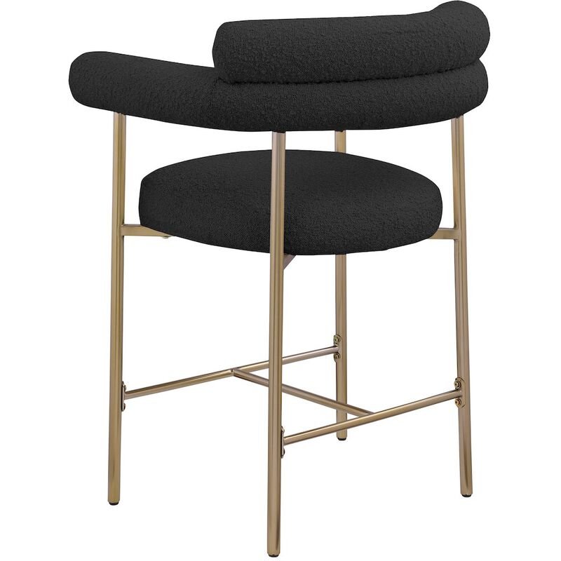 Meridian Furniture Blake Boucle Fabric Counter Stool, Set of 2