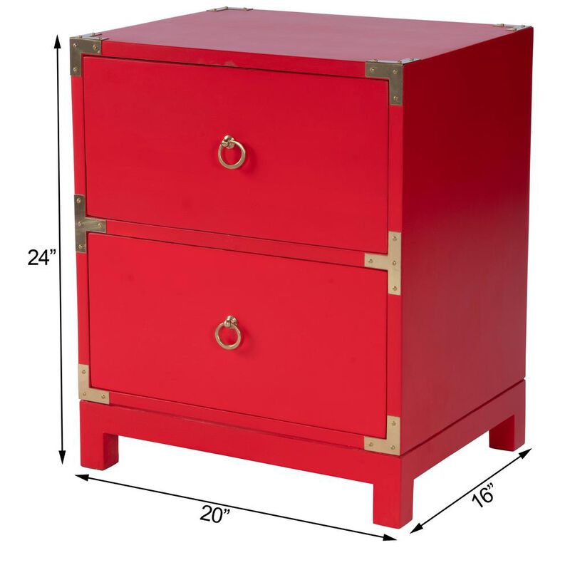 Butler Specialty Ardennes Campaign End Table, Red