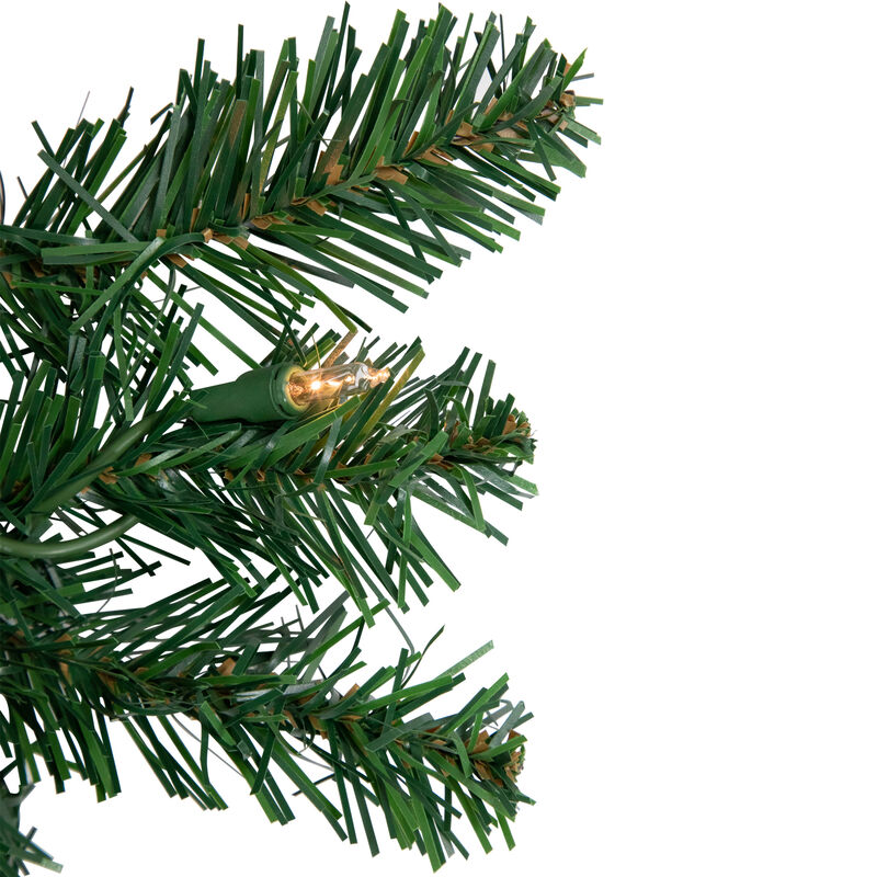 36" Pre-Lit Everett Pine Artificial Christmas Wreath  Clear Lights