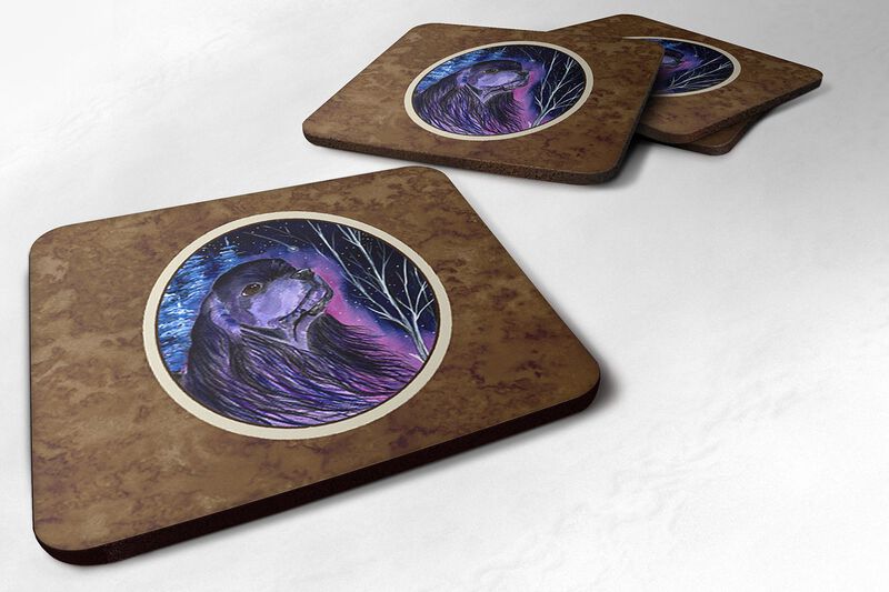 Caroline's Treasures SS8385FC Starry Night Cocker Spaniel Foam Coasters Set of 4 (Set of 4), 3.5 H x 3.5 W, Multicolor