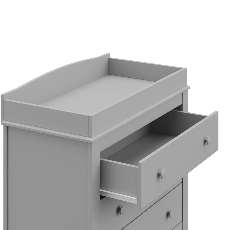 Graco Noah 3 Drawer Chest with Changing Topper (Pebble Gray)