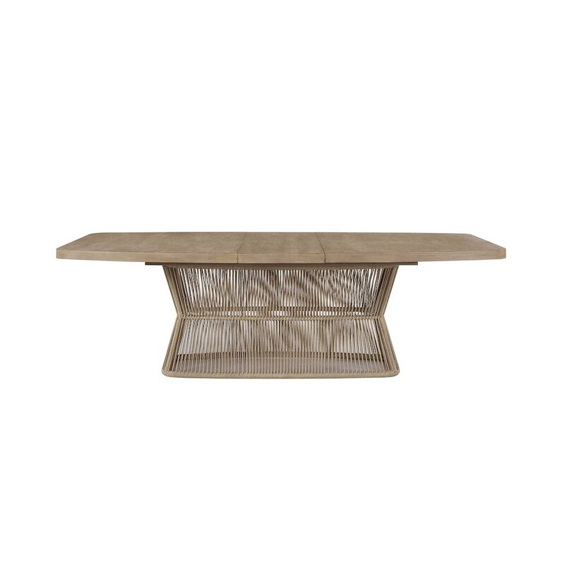 Elements Rope Pedestal Dining Table In Toffee Finish image number 4