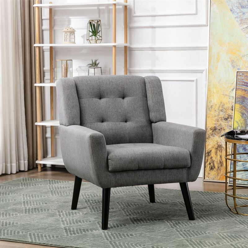 Streamdale Modern Linen Accent Chair for Living Room and Bedroom