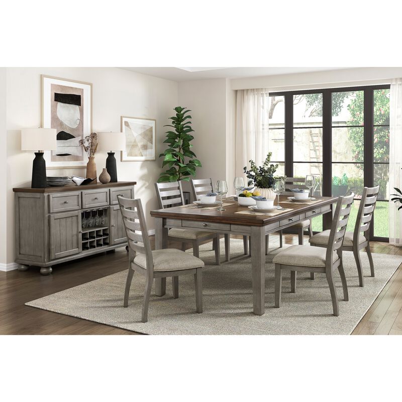 Streamdale Traditional Gray Finish Side Chairs Set - 2 Piece image number 5