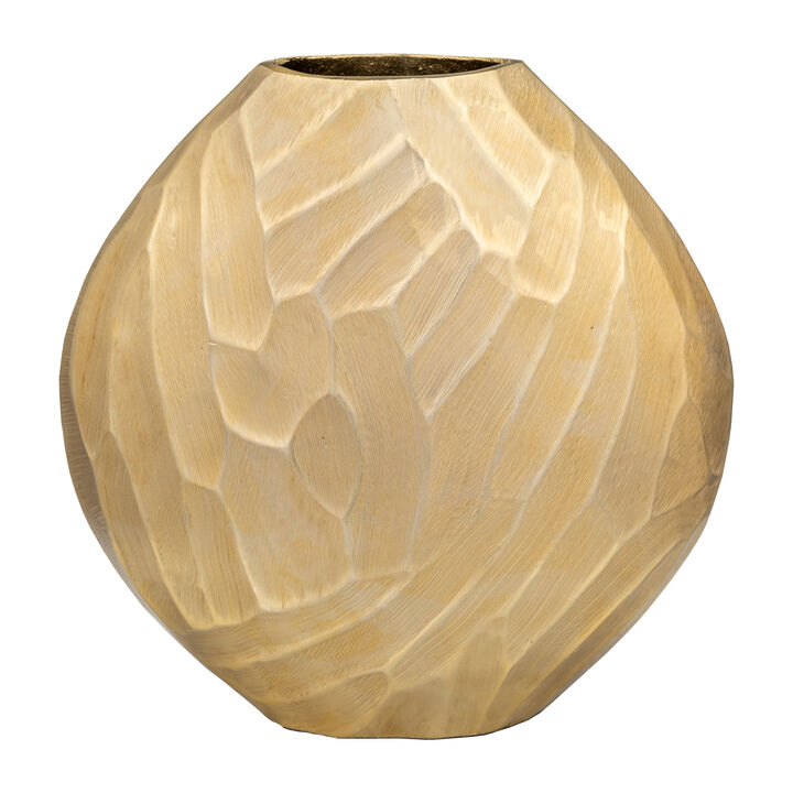 Aluminum 14"H Hammered Vase