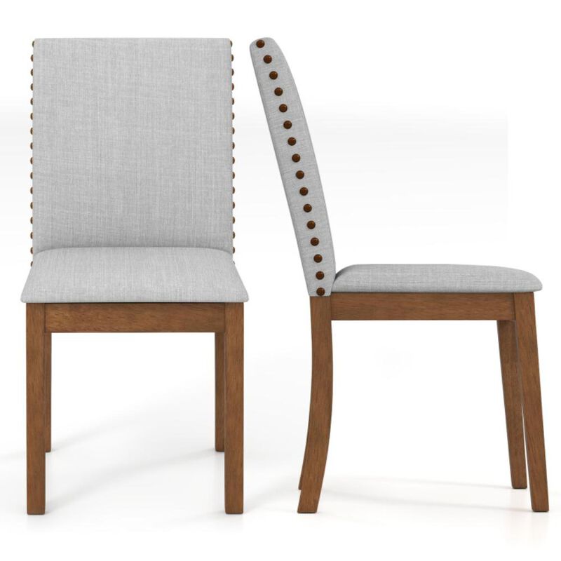 Hivvago Set of 2 Upholstered Dining Chairs with Padded Seat for Living Room
