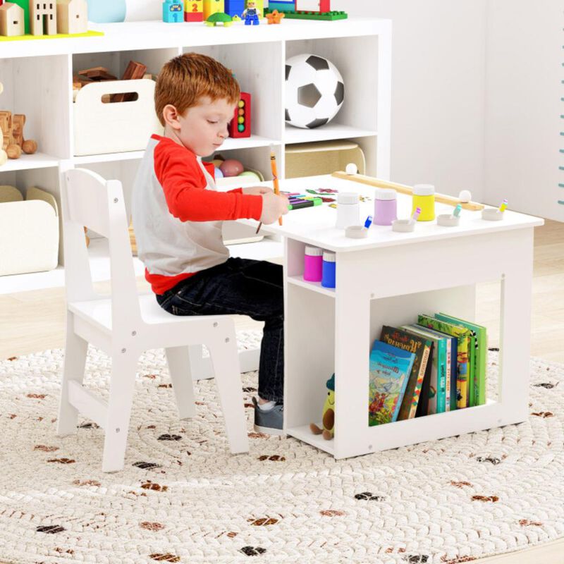 Hivvago Kids Art Table and Chair Set Toddler Craft Drawing Desk