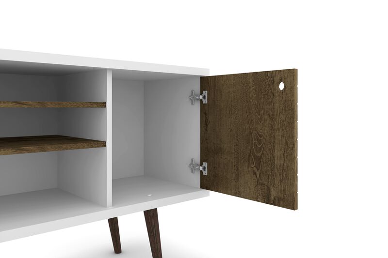Liberty Medium TV Stand in White and Brown