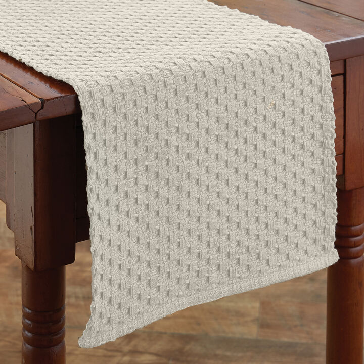 Park Designs Cream Chadwick Table Runner 36''L