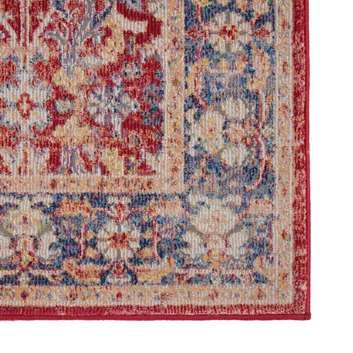 HomeRoots Floral Distressed Non Skid Runner Rug