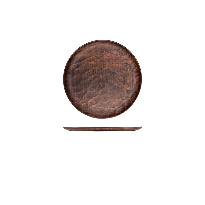 Turgla Composite dia.9.75" Round Brown Composite Plate (Set of 2)
