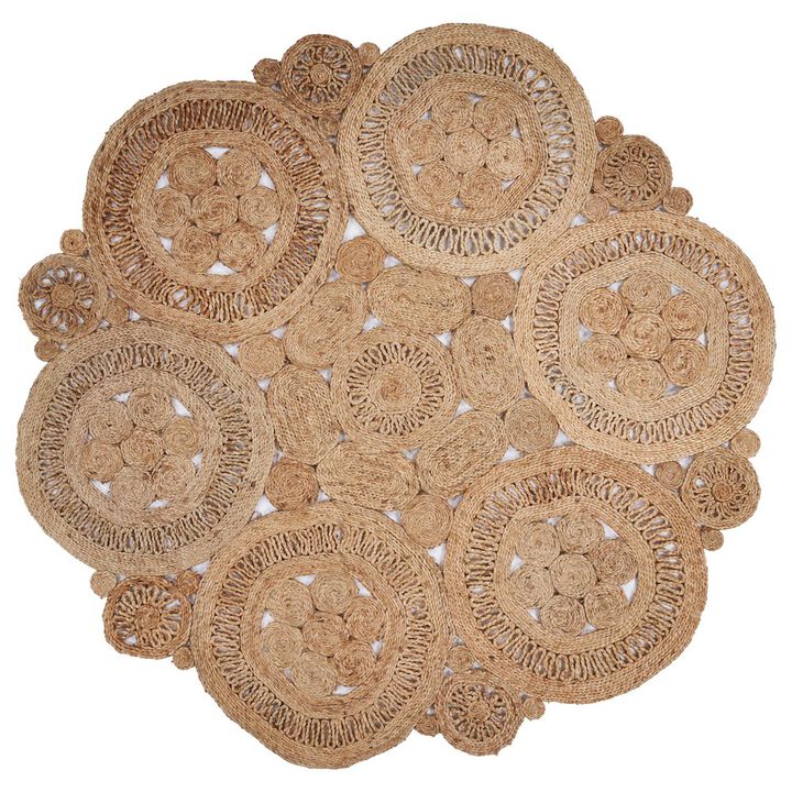 LR Home Boutique Jute Jute Area Rug Indoor