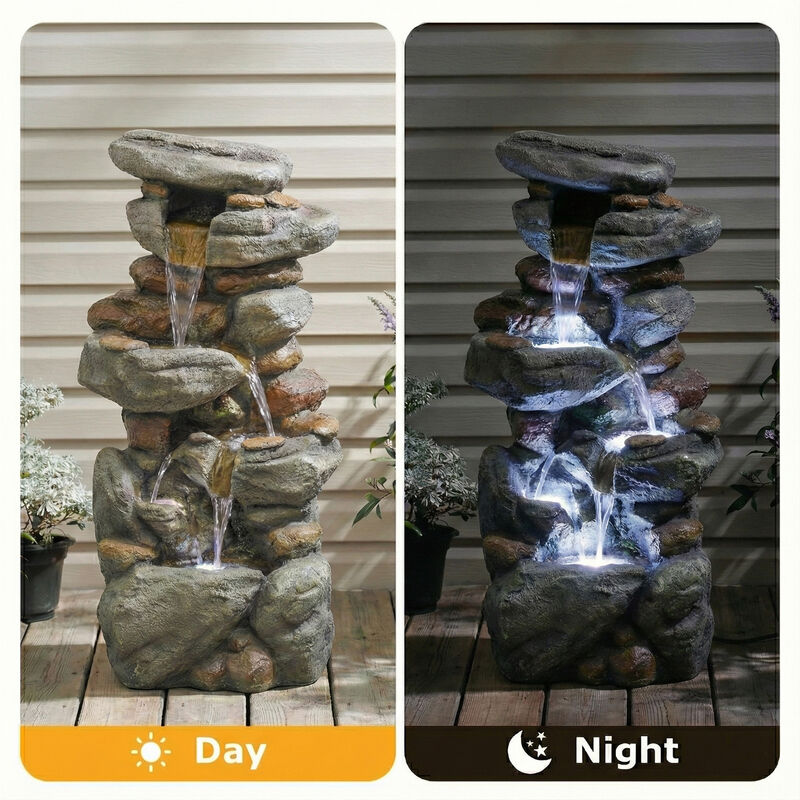 Outdoor Water Fountain Large Stone Fountains for Patio Yard Garden image number 5