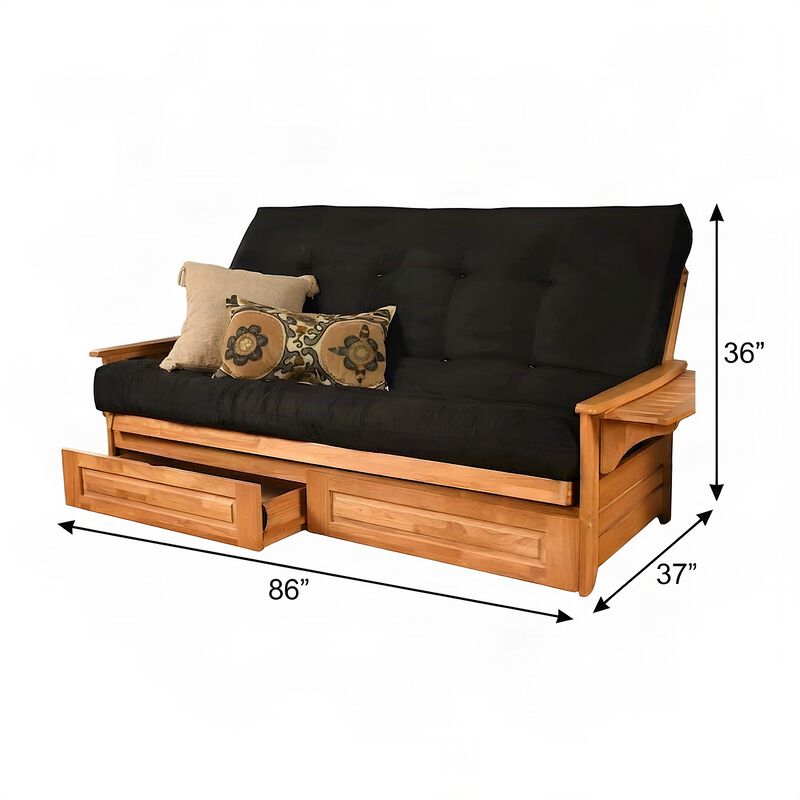 KODIAK Phoenix Frame Queen-Butternut Finish-Mattress-Storage Drawers image number 6
