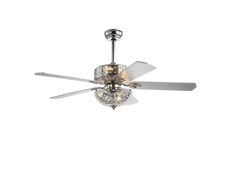 Zara Filigree 6-Light Metal/Wood LED Ceiling Fan