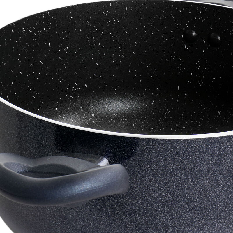 Oster Anetta 5 Quart Nonstick Dutch Oven with Lid in Navy Blue