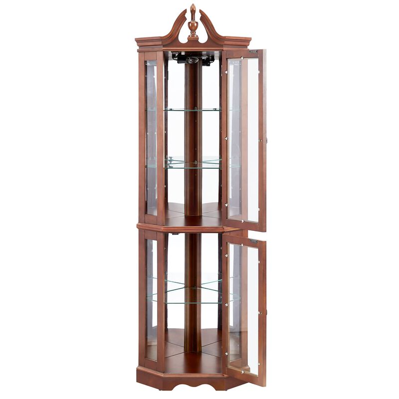 Siphup Corner Curio Cabinet with Lights image number 3