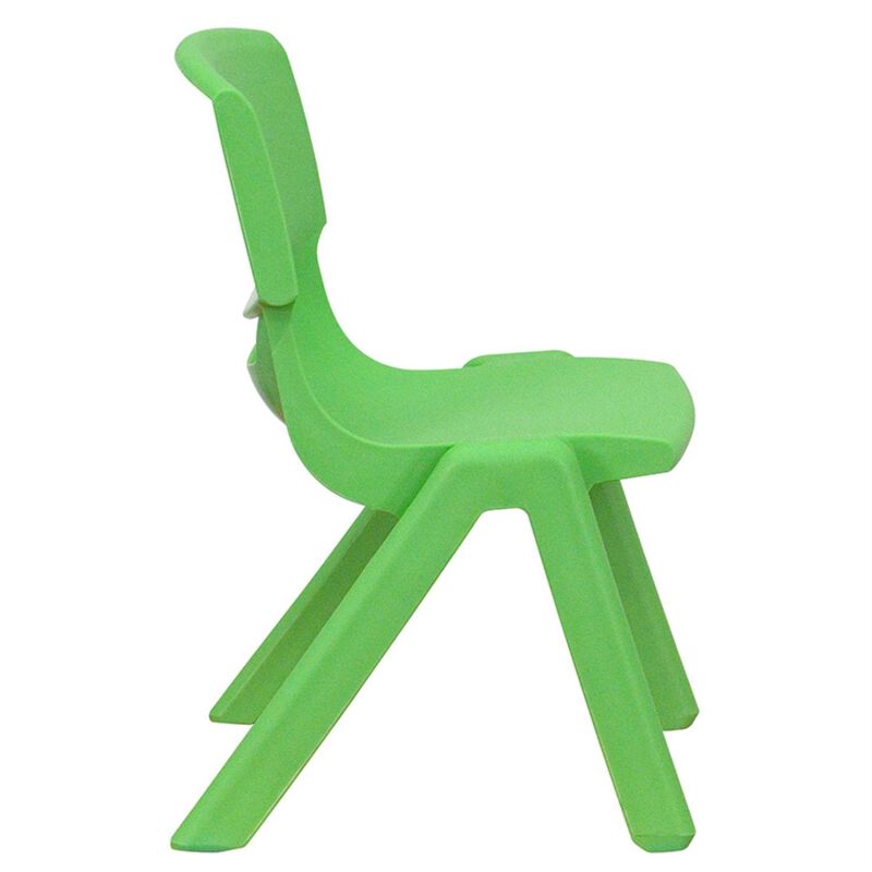 Flash Furniture Whitney 4 Pack Plastic Stackable School Chairs with 10.5" Seat Height, Assorted Colors image number 4