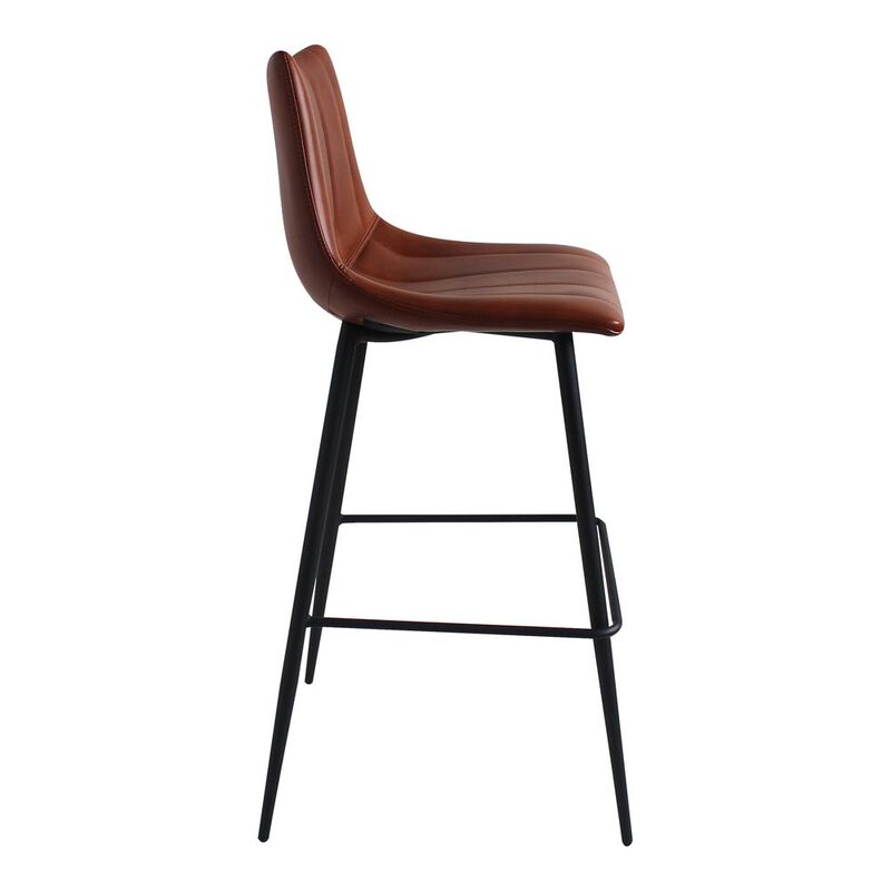 Moe's Home Collection Alibi Barstool Brown-Set Of Two