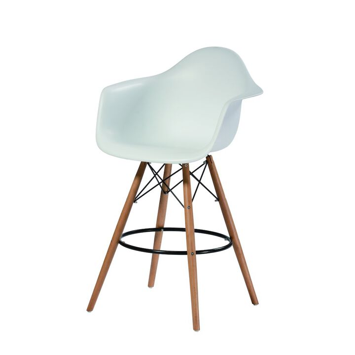 Pangea Home Daphney Bar Stool White (Set Of 2)