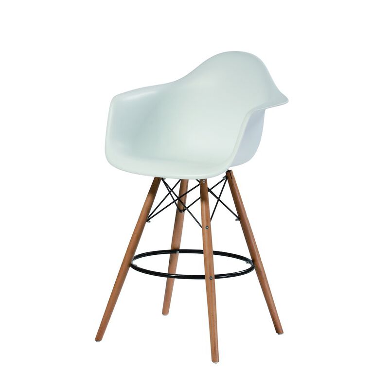 Pangea Home Daphney Bar Stool White (Set Of 2)