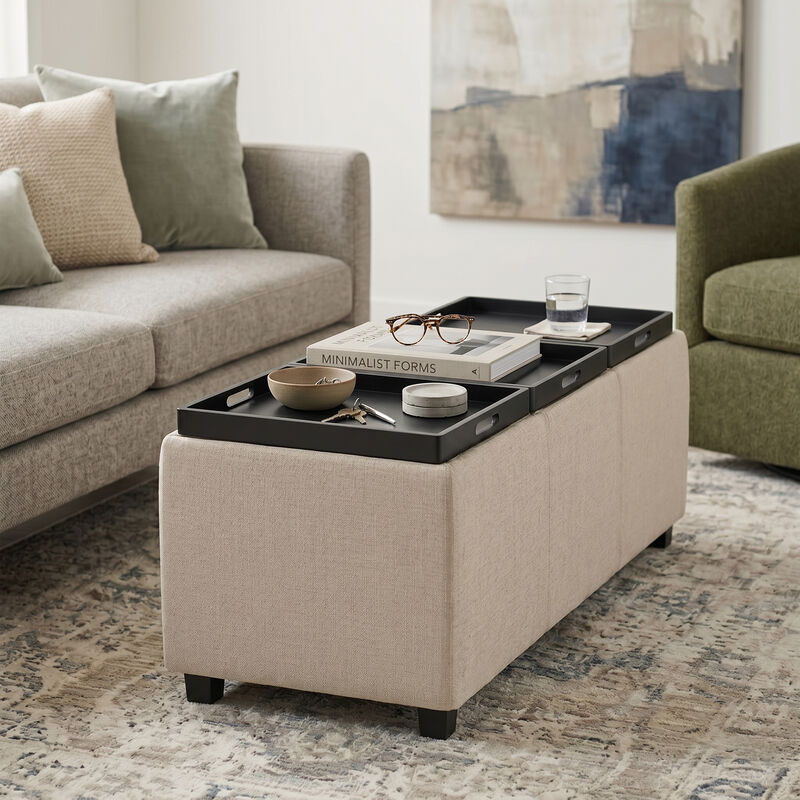 Simpli Home Avalon Storage Ottoman image number 2