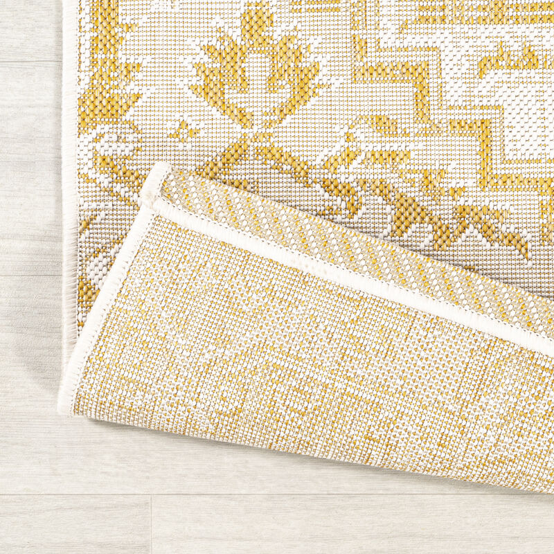 Estrella Bohemian Medallion Textured Weave Indoor/Outdoor Area Rug