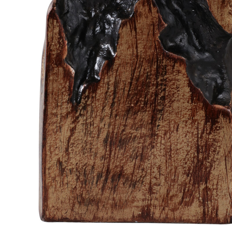 16x6" Carved Middle Metal Vase image number 4