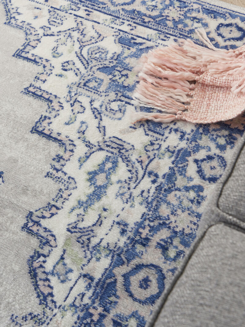 Whimsicle WHS03 Gray/Blue 4' x 6' Rug