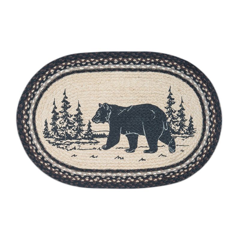 Earth Rugs Op-313 Bear Silhouette Oval Patch 20 X 30 image number 0