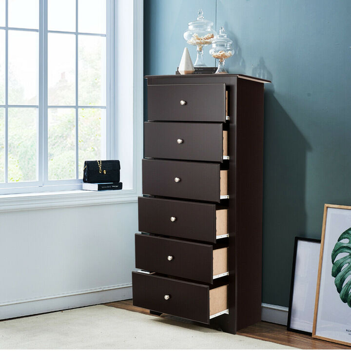 6-Drawer Chest Dresser Cabinet for Organized Clothes Storage
