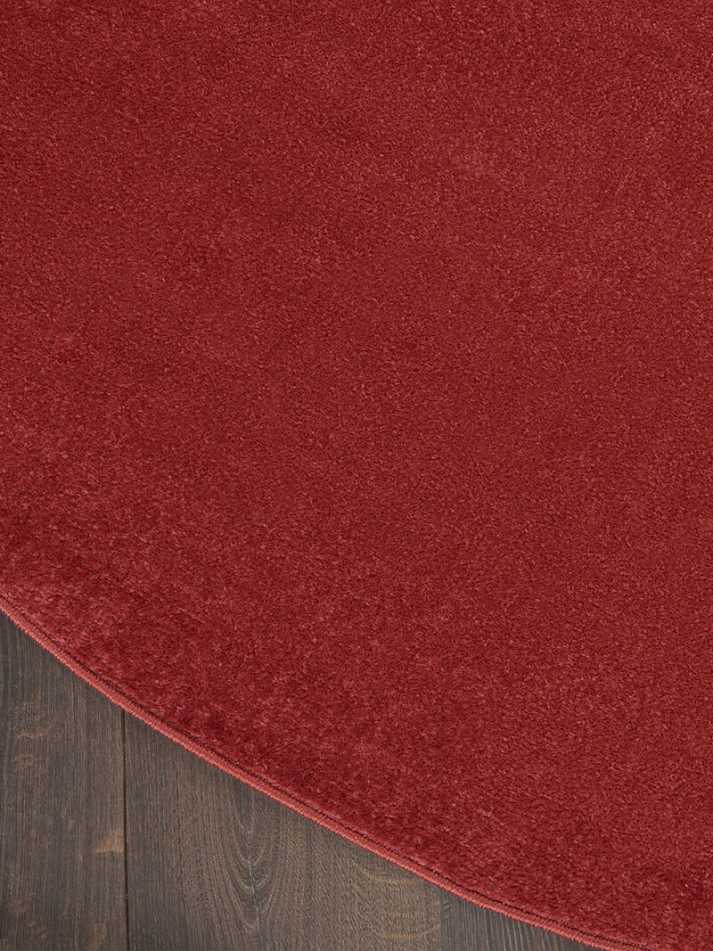 Nourison Essentials NRE01 Brick Red 6' x Round Rug image number 3