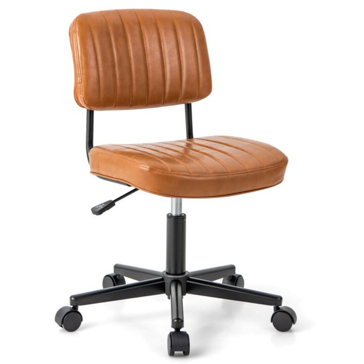 Hivvago PU Leather Adjustable Office Chair  Swivel Task Chair with Backrest