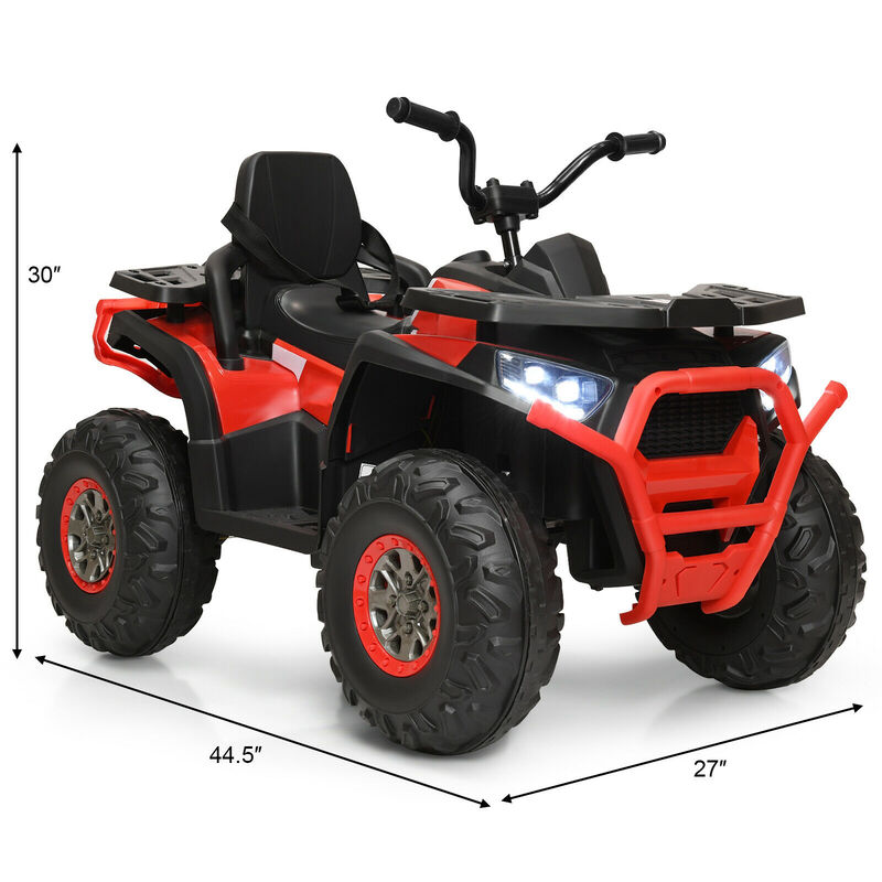 12V Kids Ride On ATV 4 Wheel Electric Vehicle with 2 Speeds and Lights image number 2